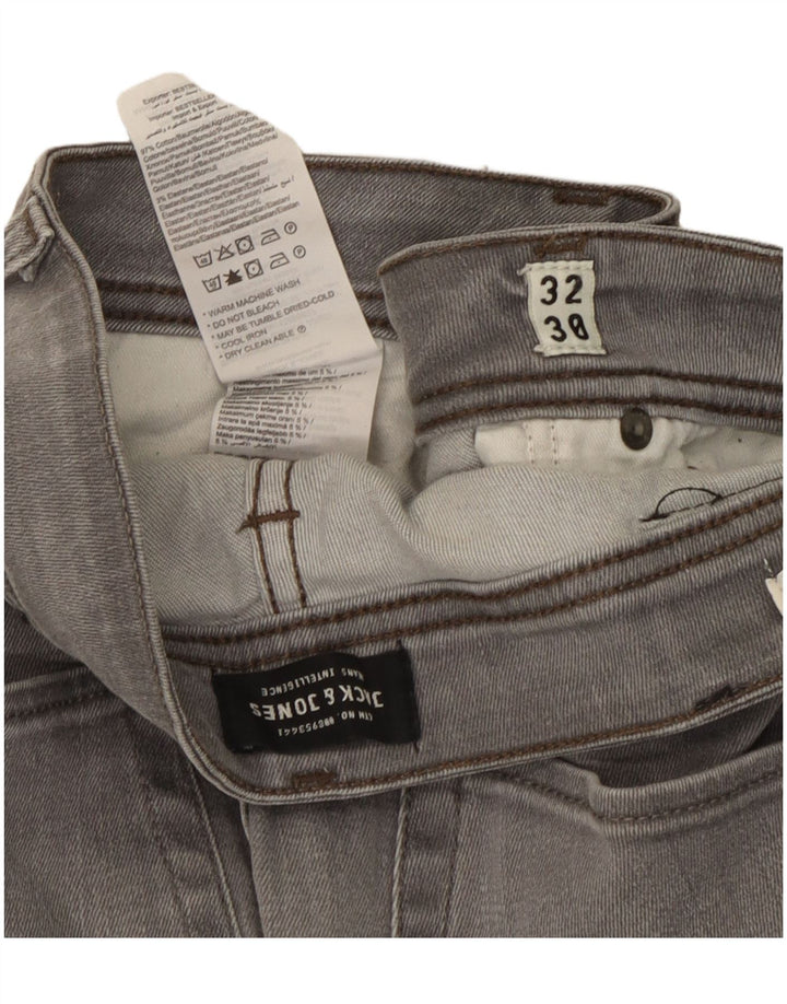 Jack & Jones Ανδρικό Slim Jeans W32 L30 Γκρι βαμβακερό