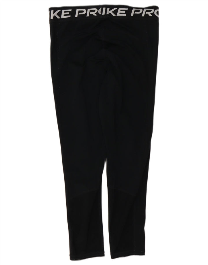 Γυναικεία γραφικά κολάν NIKE Dri Fit UK 12 μεσαίου μαύρου πολυεστέρα