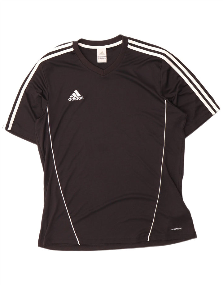 Adidas Ανδρικό T-Shirt Climalite Top Large Μαύρο Πολυεστέρας
