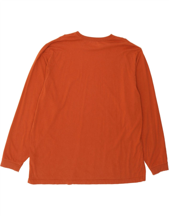 L.L.BEAN Mens Top Long Sleeve 2XL Orange Cotton Vintage L.L.Bean and Second-Hand L.L.Bean from Messina Hembry 