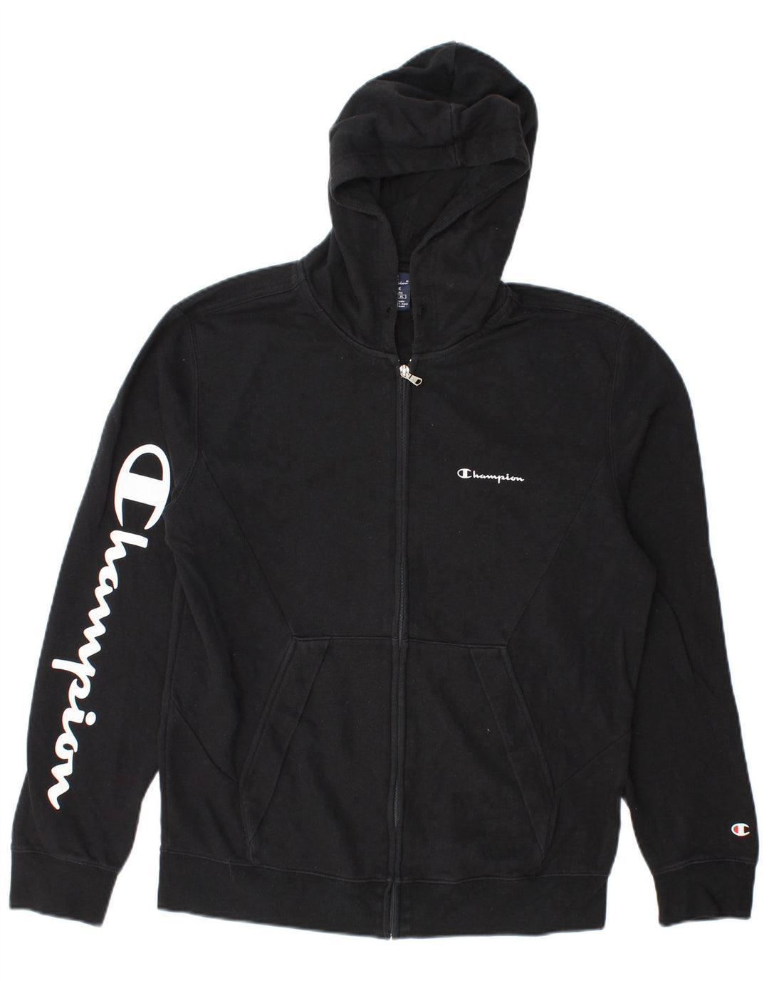 Ανδρικό πουλόβερ Champion Graphic Zip Hoodie Large Black