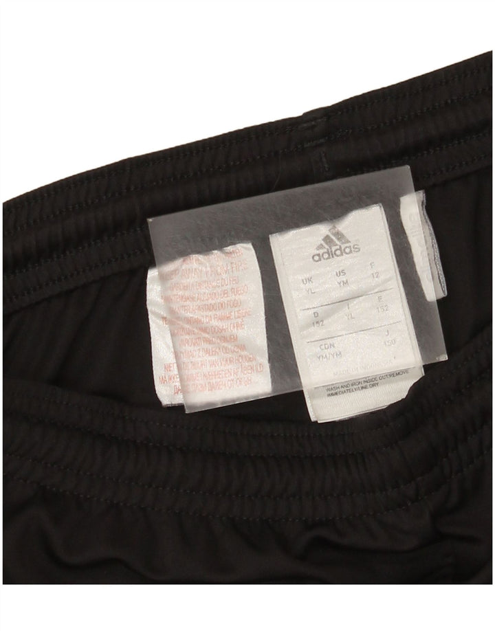 Adidas Boys Climalite σορτς 12-13 ετών μεγάλο μαύρο πολυεστέρα