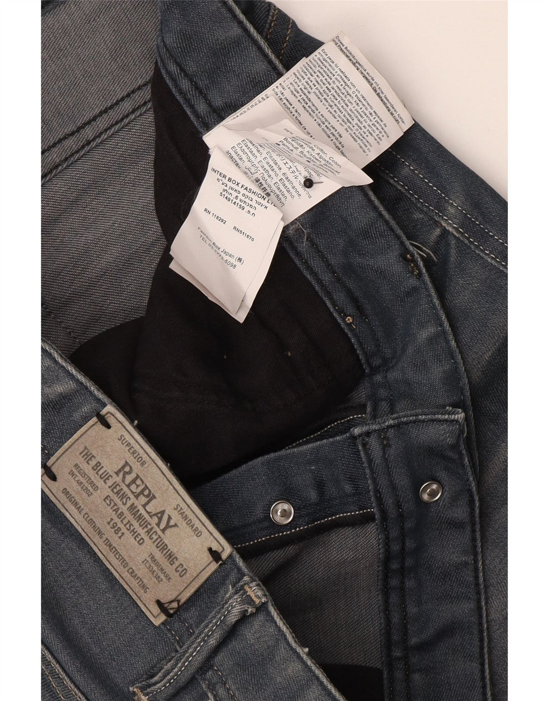 Replay Ανδρικό Slim Jeans W33 L32 Blue Cotton