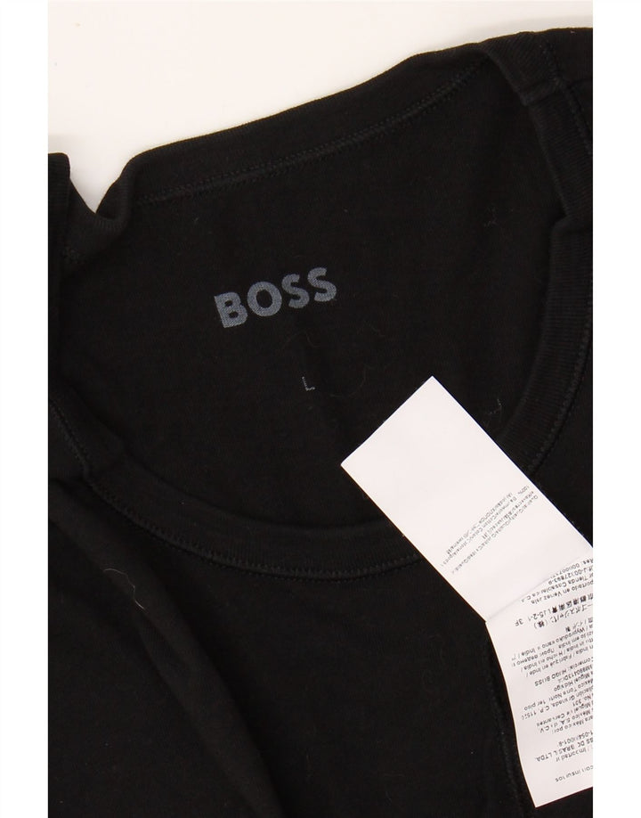 Ανδρικό T-Shirt HUGO BOSS Top Large Μαύρο Βαμβακερό