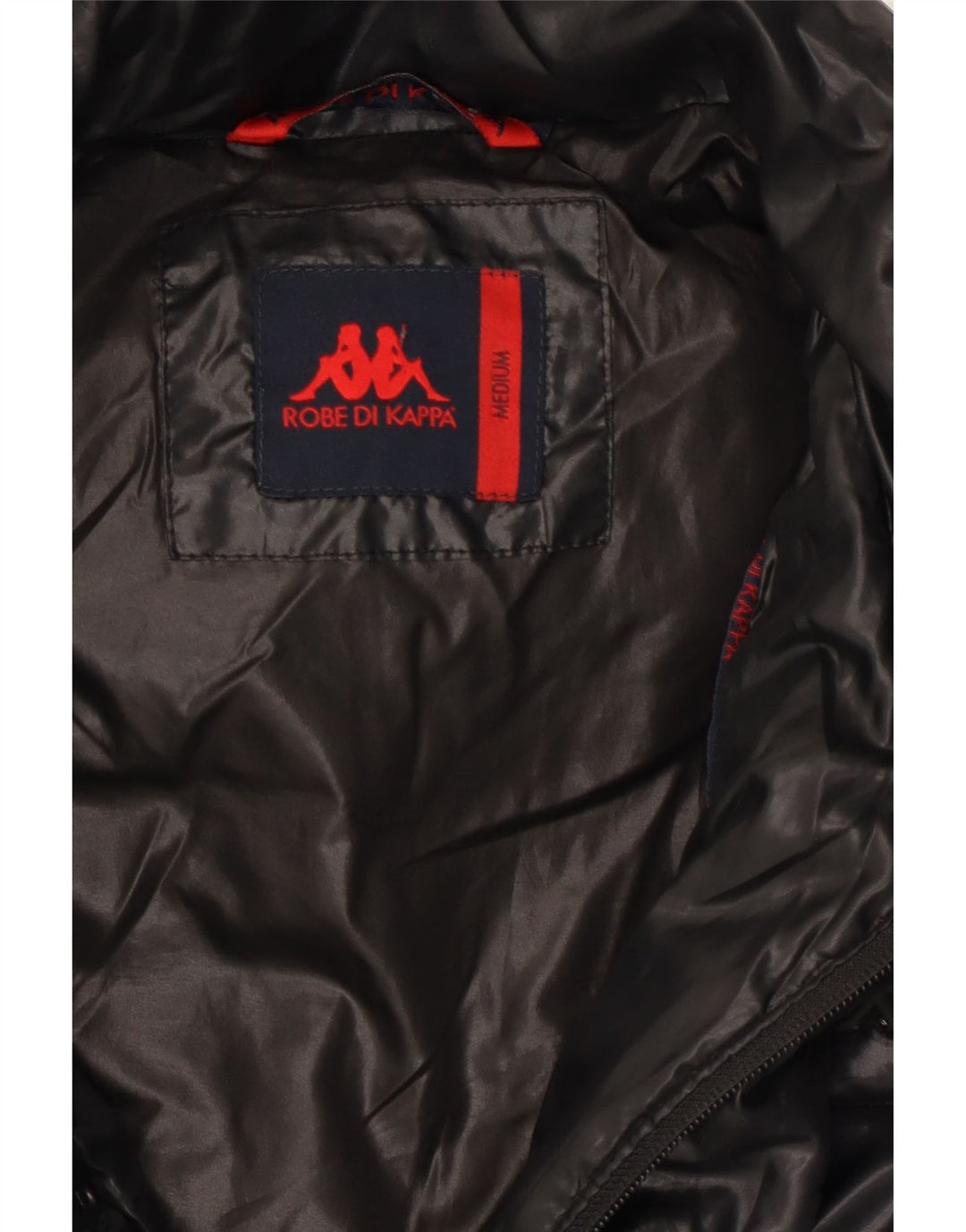 KAPPA Mens Padded Jacket UK 38 Medium Black Polyester Vintage Kappa and Second-Hand Kappa from Messina Hembry 