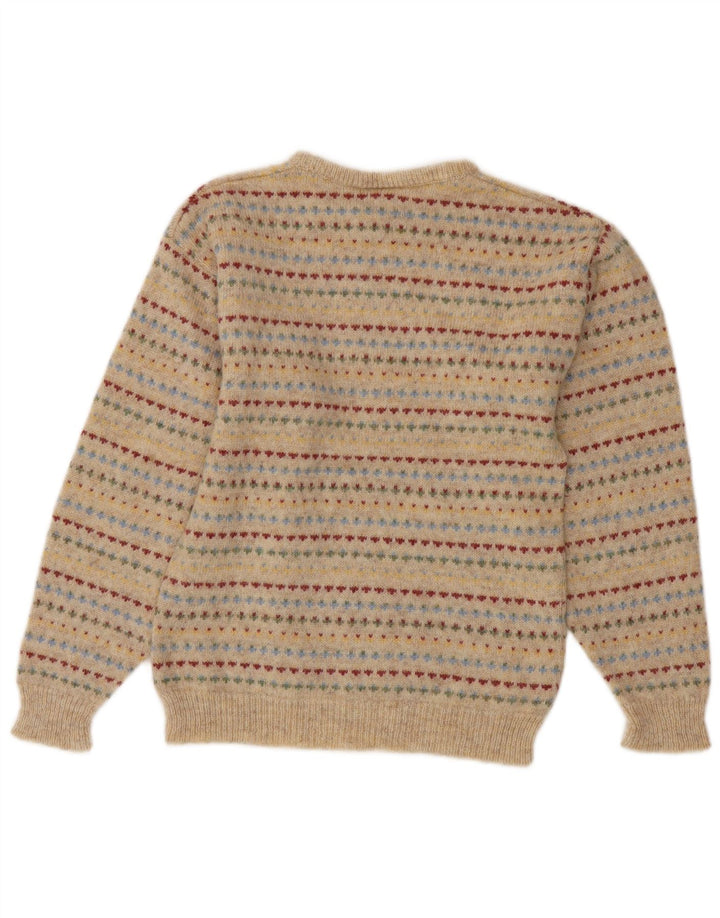 LAURA ASHLEY Γυναικείο πουλόβερ με λαιμόκοψη 10 Small Beige Fair Isle