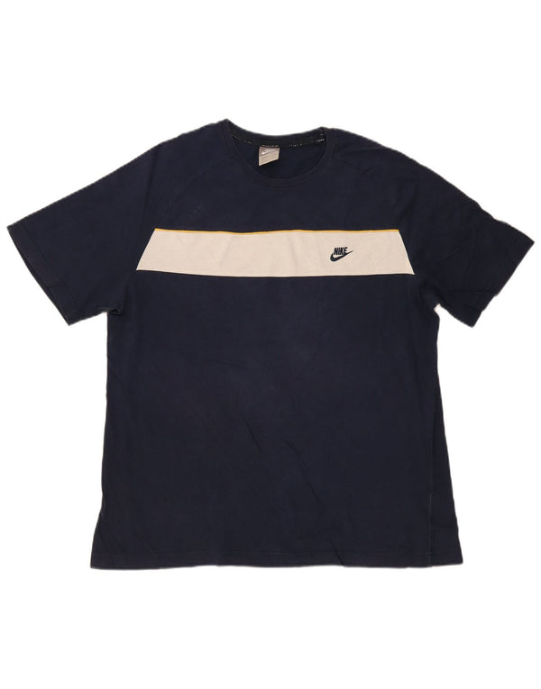 Ανδρικό μπλουζάκι Nike Top UK 42/44 Μεγάλο μπλε ναυτικό, βαμβακερό χρώμα