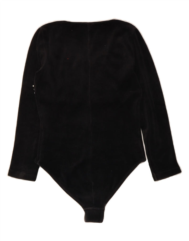MADELEINE Womens Bodysuit UK 10 Small Black Vintage Madeleine and Second-Hand Madeleine from Messina Hembry 