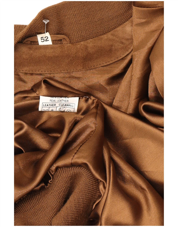 Vintage Ανδρικό Σουέντ Μπουφάν IT 52 XL Καφέ Δερμάτινο