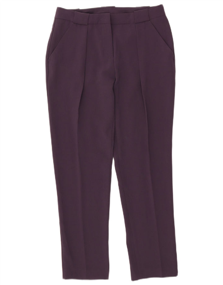 Benetton Γυναικείο Slim παντελόνι Chino IT 42 Medium W30 L28 Purple Polyester