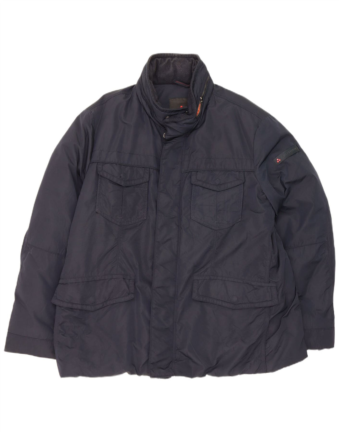 PEUTEREY Ανδρικό μπουφάν με κουκούλα UK 46 3XL Navy Blue Polyamide