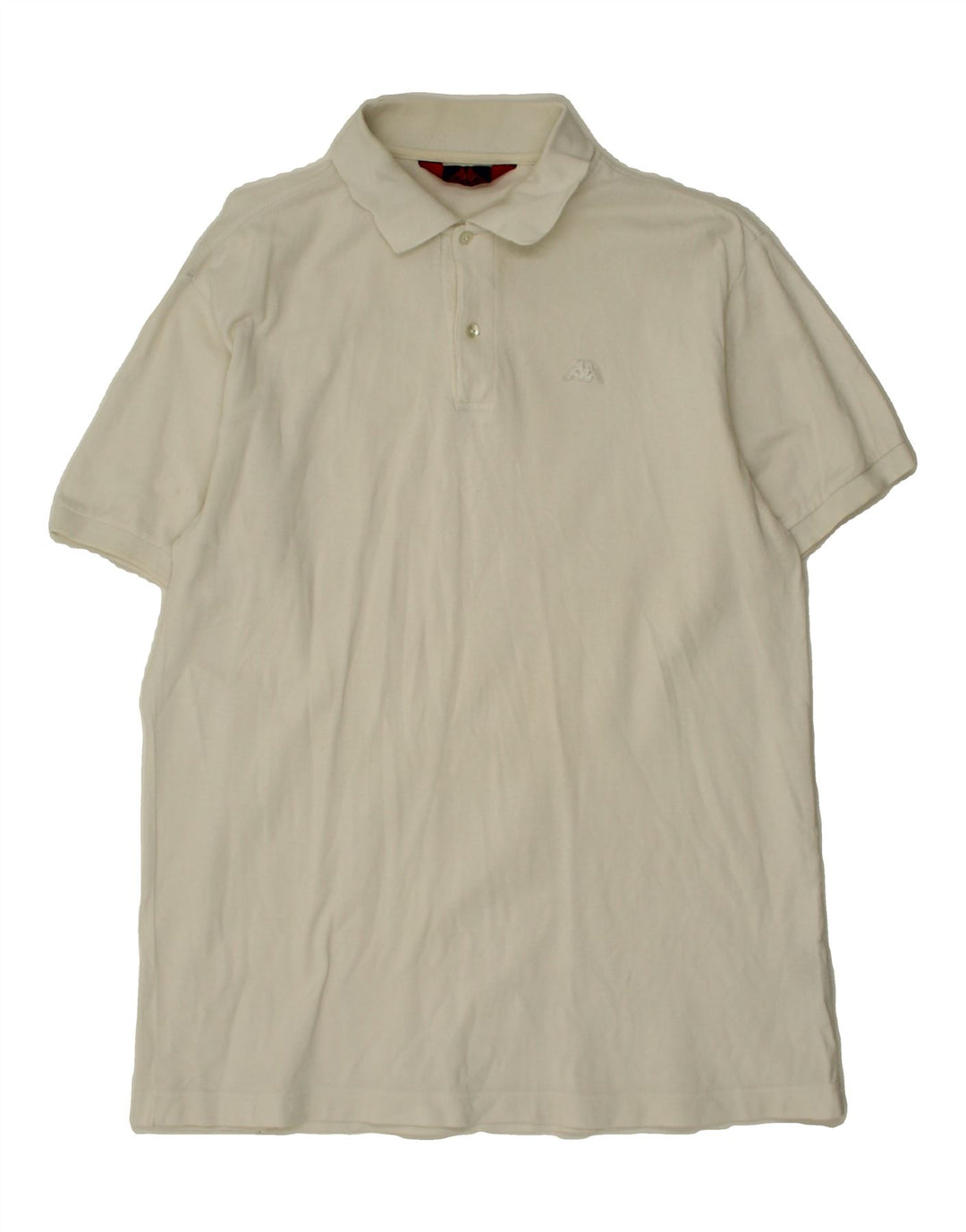 KAPPA Mens Polo Shirt XL White Cotton Vintage Kappa and Second-Hand Kappa from Messina Hembry 