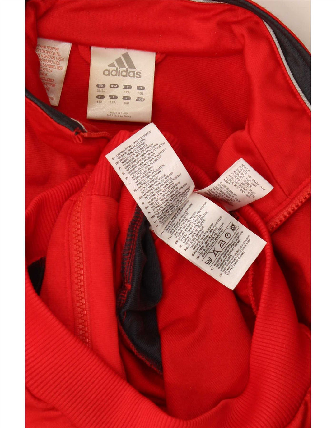Κορυφαίο μπουφάν Adidas Boys Graphic αθλητική φόρμα 11-12 ετών Κόκκινο Colourblock