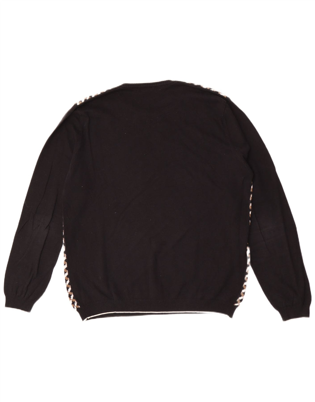 Ανδρικό πουλόβερ SISLEY Crew Neck Jumper Large Black Check