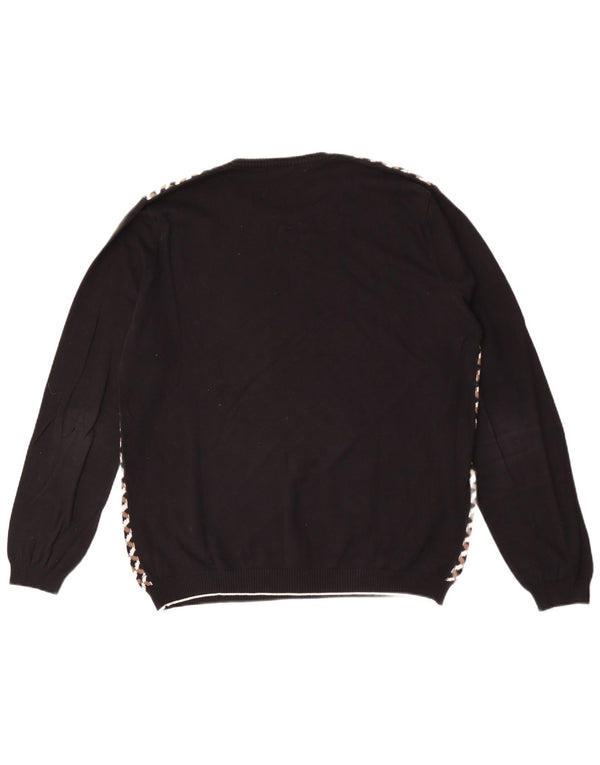 Ανδρικό πουλόβερ SISLEY Crew Neck Jumper Large Black Check