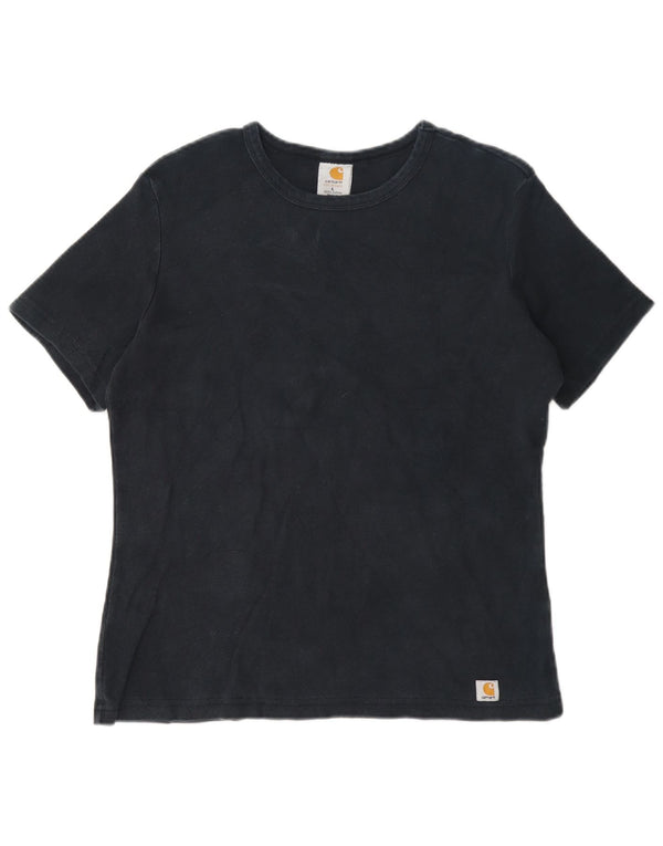 Carhartt Γυναικείο T-Shirt Top UK 16 Large Navy Blue από βαμβάκι