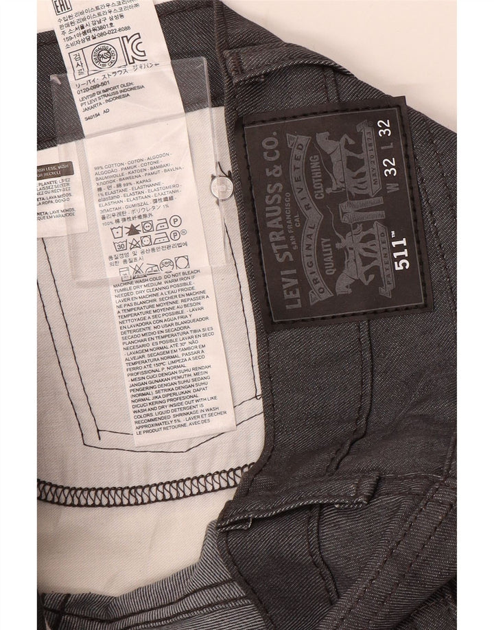LEVI'S Ανδρικό 511 Slim Jeans W32 L32 Navy Blue Cotton