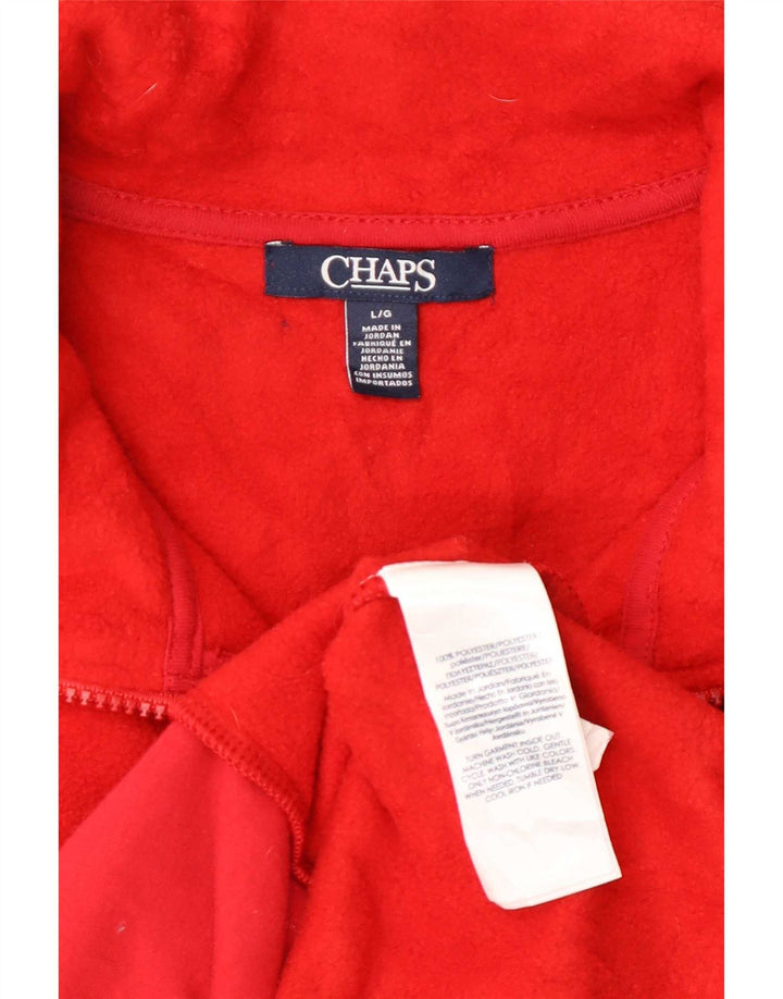 Chaps Womens Fleece Gilet UK 16 Large Red Polyester