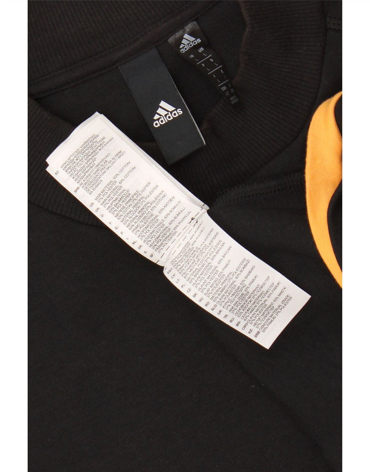 Ανδρικό γραφικό φούτερ ADIDAS Jumper μεγάλο μαύρο βαμβακερό