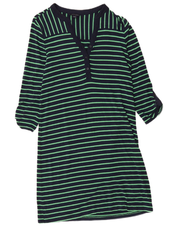 Tommy Hilfiger Γυναικείο T-Shirt Φόρεμα UK 14 Large Navy Blue ριγέ