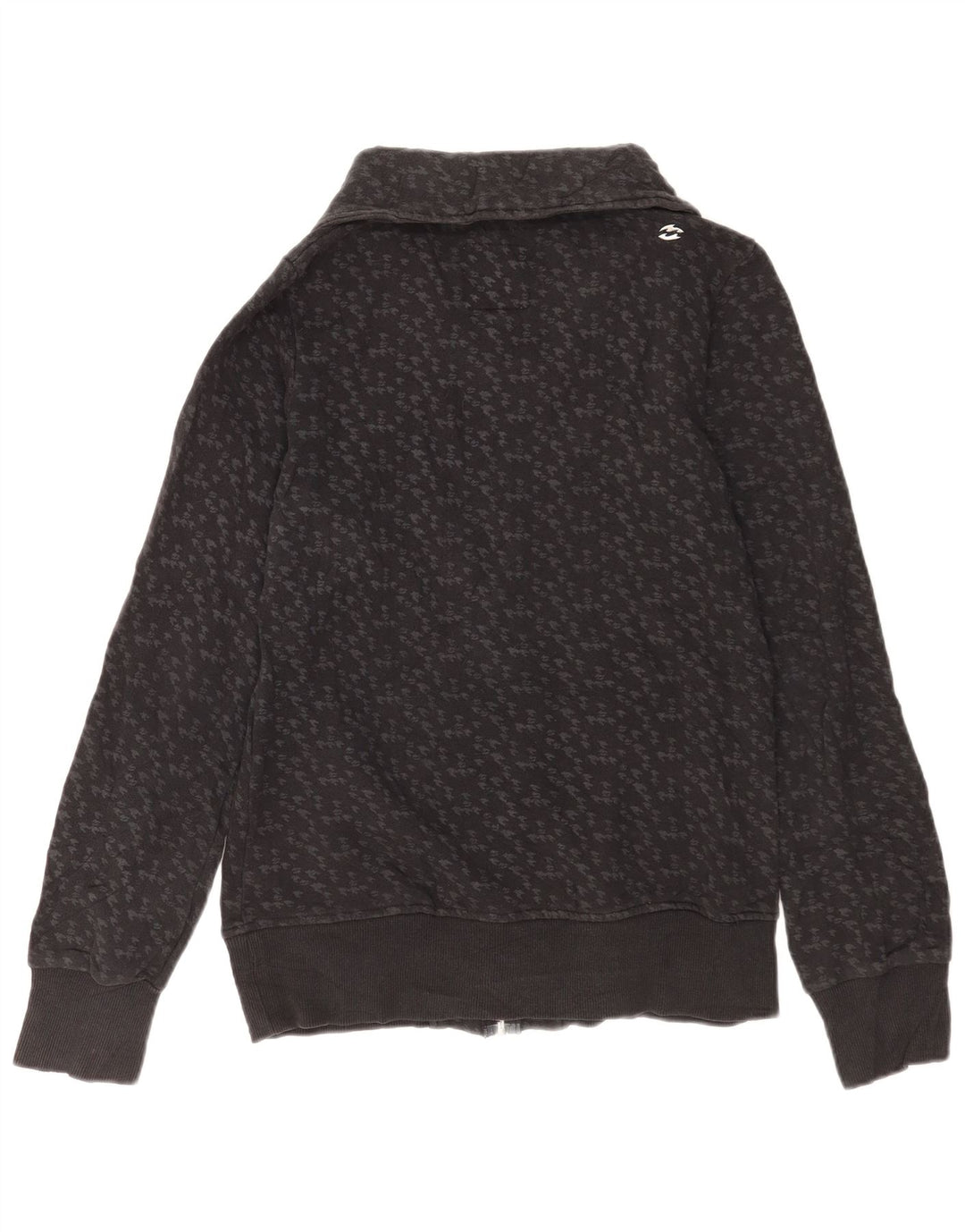 Billabong Γυναικεία αθλητική φόρμα Top Jacket UK 14 Large Grey Houndstooth Cotton