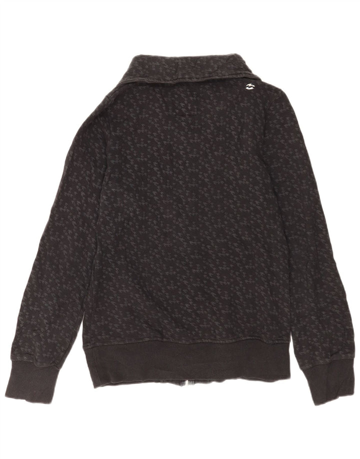 Billabong Γυναικεία αθλητική φόρμα Top Jacket UK 14 Large Grey Houndstooth Cotton