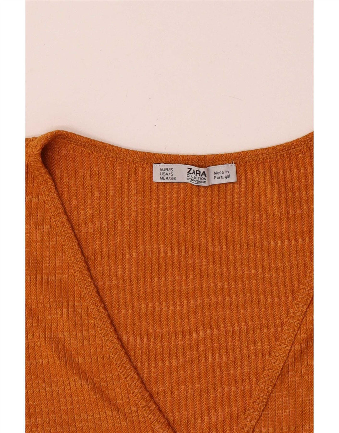 Zara Γυναικείο T-Shirt Top UK 10 Small Orange