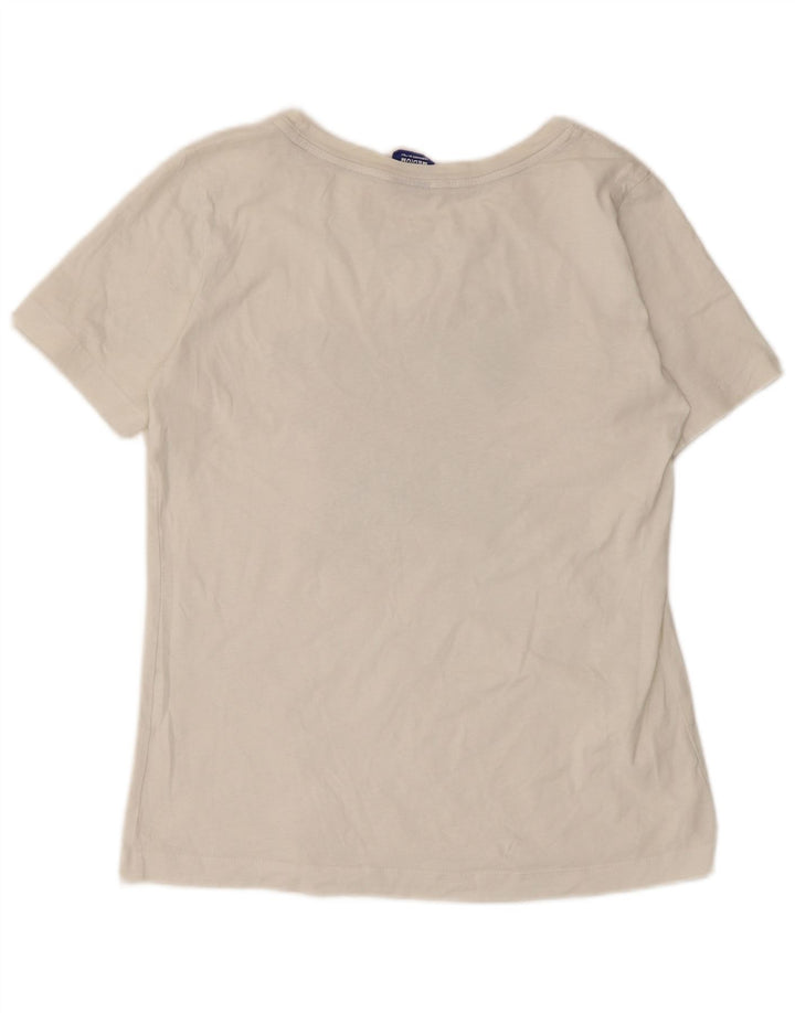 Champion Γυναικείο γραφικό T-Shirt Top UK 14 Medium White