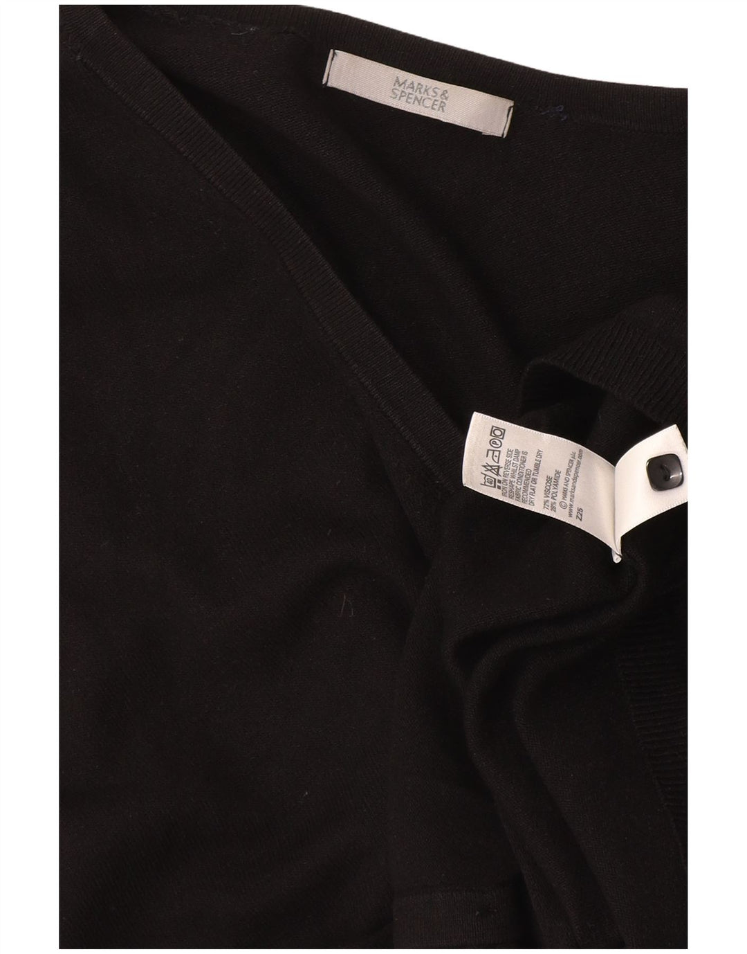Marks & Spencer Γυναικεία Ζακέτα πουλόβερ UK 14 Μεσαία Μαύρη Βισκόζη