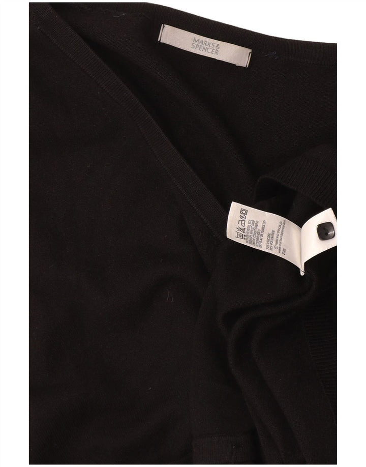 Marks & Spencer Γυναικεία Ζακέτα πουλόβερ UK 14 Μεσαία Μαύρη Βισκόζη