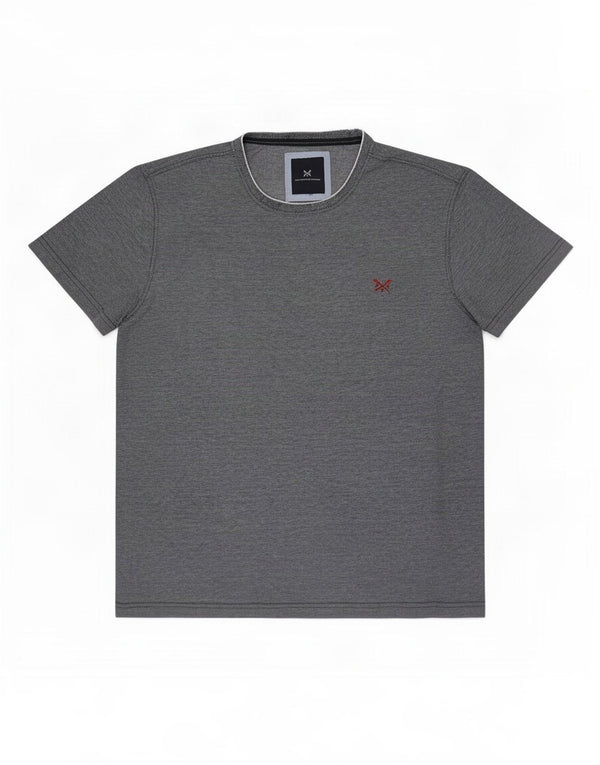 Ανδρικό T-Shirt Crew Clothing Top Μικρό γκρι βαμβακερό