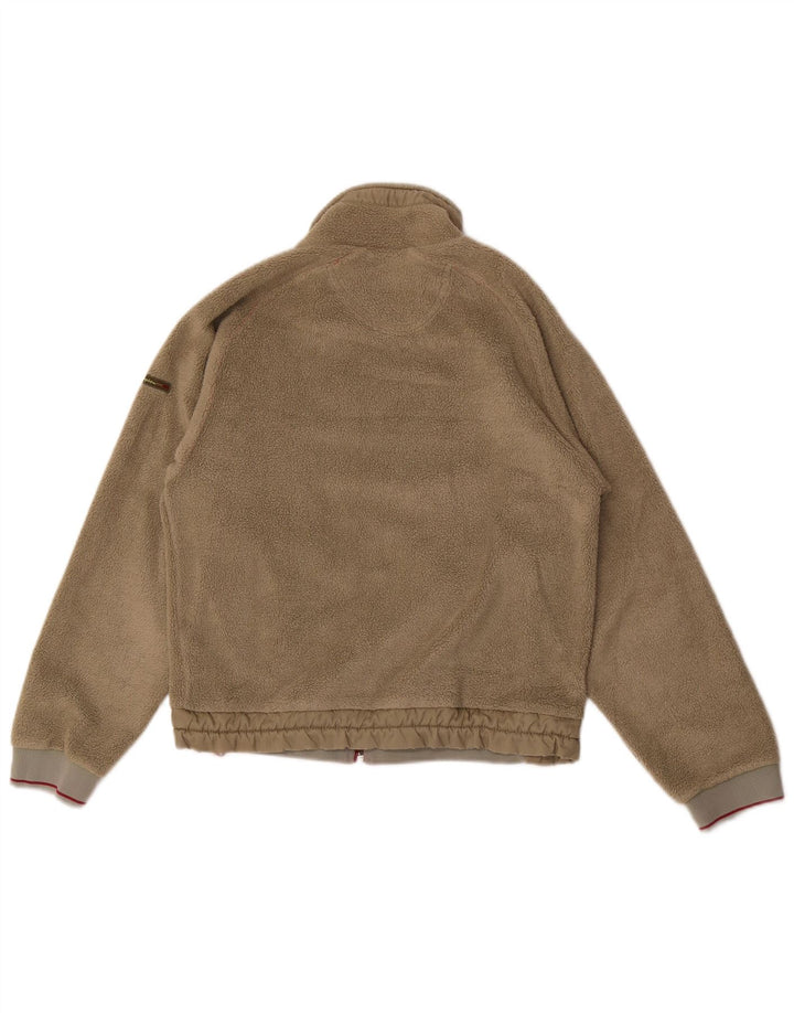 Champion Womens Oversized Fleece Jacket UK 10 Small Khaki Polyester