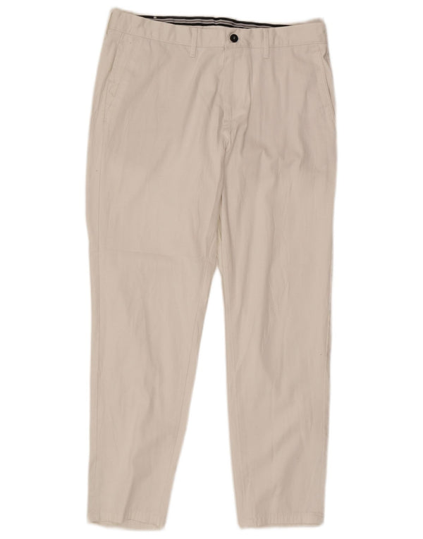 Zara Ανδρικό παντελόνι Chino Slim EU 42 Large W32 L27 Λευκό