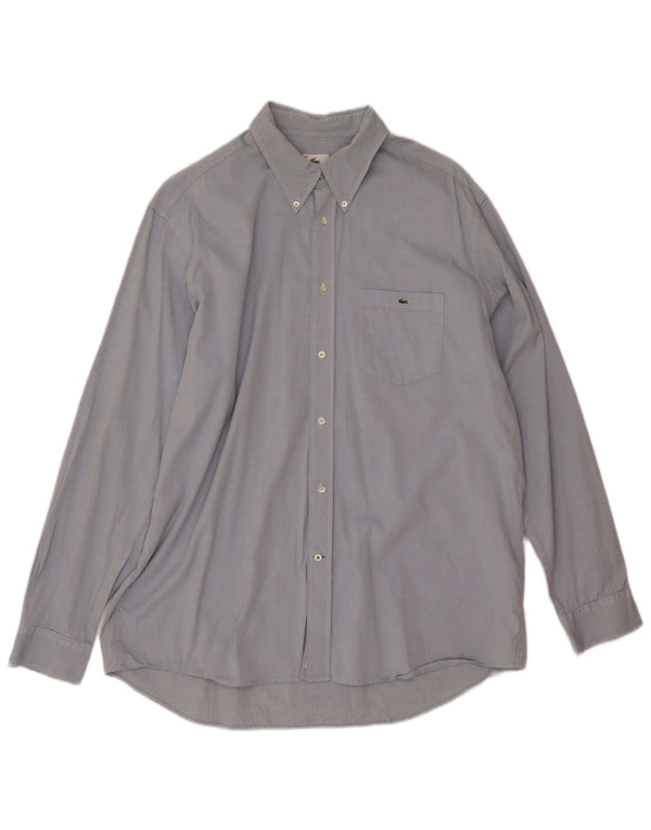 Ανδρικό πουκάμισο Lacoste νούμερο 44 XL Μπλε βαμβακερό