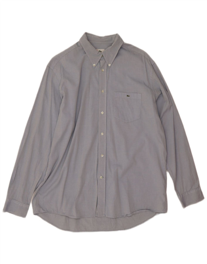 Ανδρικό πουκάμισο Lacoste νούμερο 44 XL Μπλε βαμβακερό