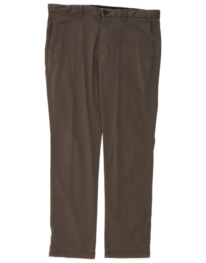 TOMMY HILFIGER Ανδρικό λεπτό παντελόνι Chino W36 L32 Γκρι βαμβακερό