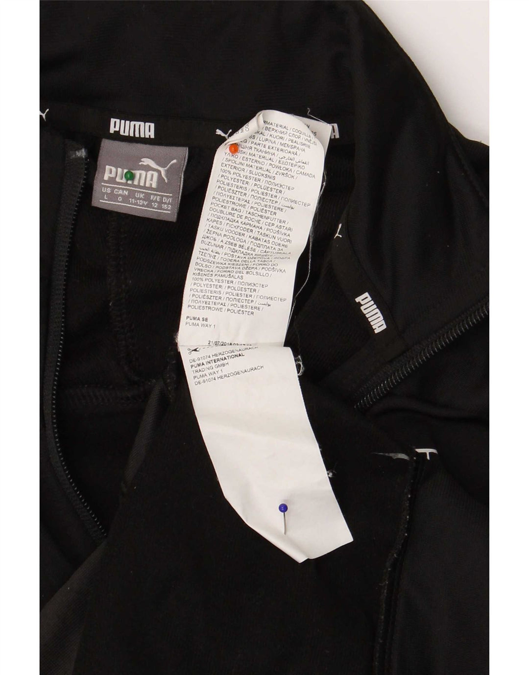 Μπουφάν Puma Boys Graphic αθλητική φόρμα 11-12 ετών Μαύρο πολυεστέρα