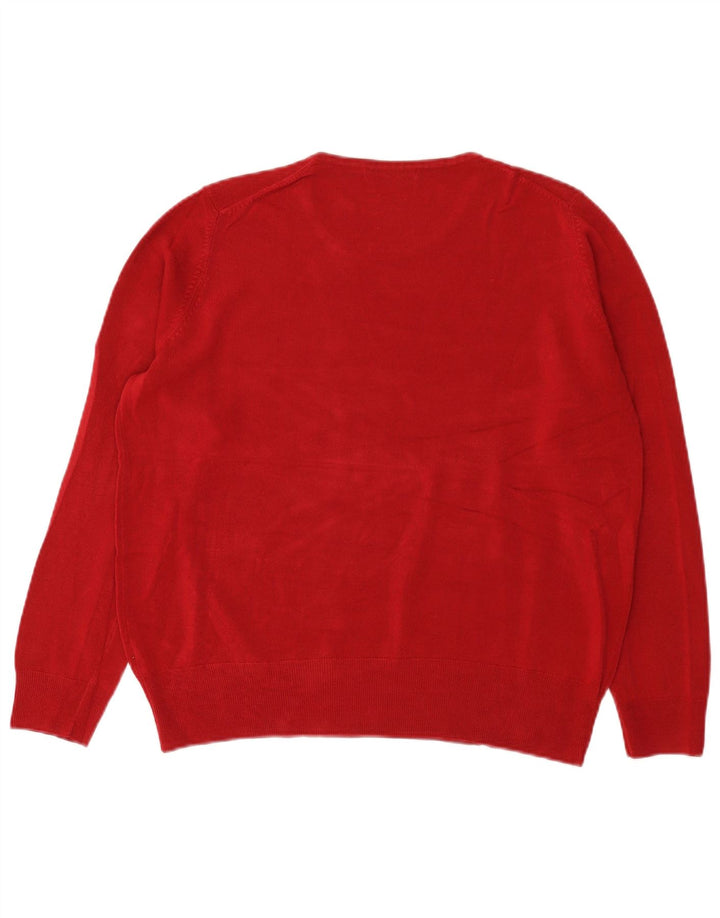 Ανδρικό πουλόβερ Marks & Spencer Boat Neck Jumper Μεγάλο Κόκκινο