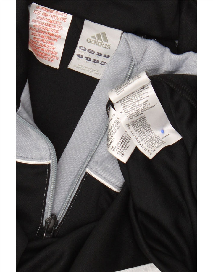 Adidas Boys Climalite Πουλόβερ φόρμα Top 13-14 Years Black Colourblock