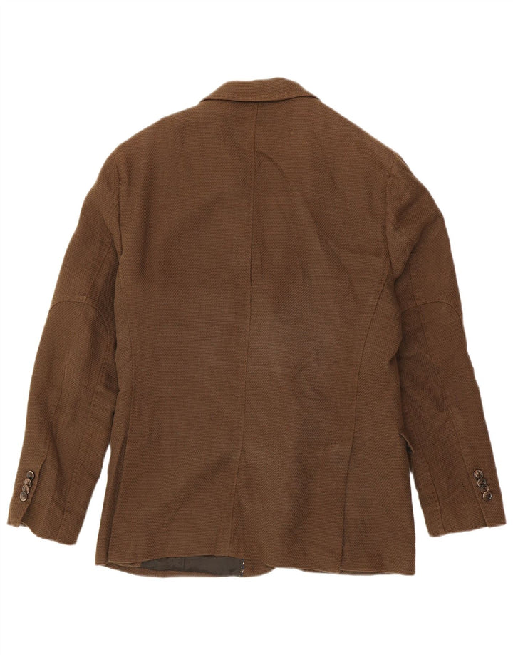 MASSIMO DUTTI Ανδρικό σακάκι σακάκι με 2 κουμπιά UK 38 μεσαίο καφέ βισκόζη
