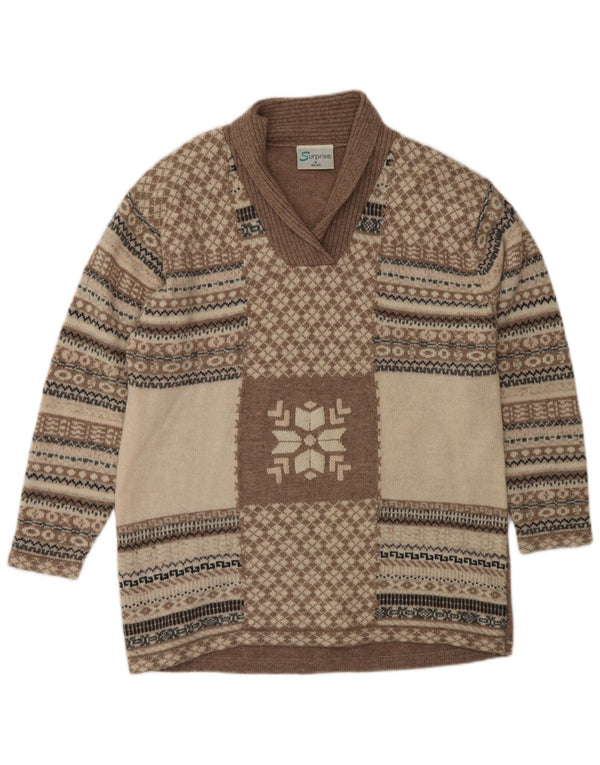 Γυναικείο πουλόβερ SURPRISE Loose Fit Shawl Neck Jumper IT 40/42 Medium Beige