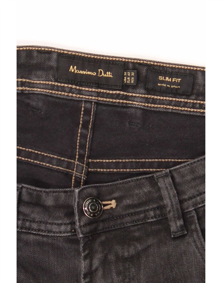 Massimo Dutti Ανδρικό Slim Jeans EU 42 Large W32 L30 Γκρι βαμβακερό