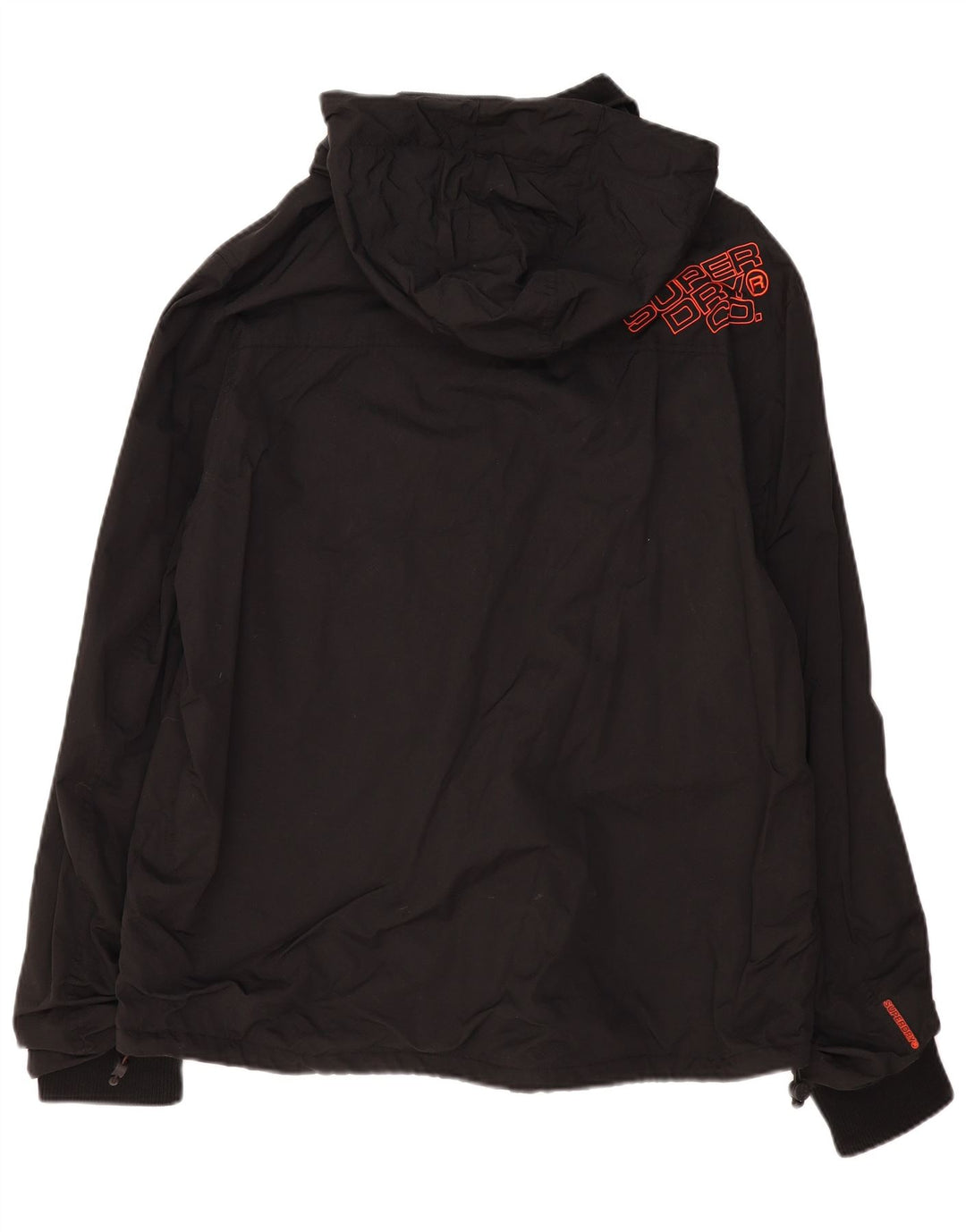 Ανδρικό κουκούλα αντιανεμικό μπουφάν SUPERDRY UK 46 3XL Μαύρο