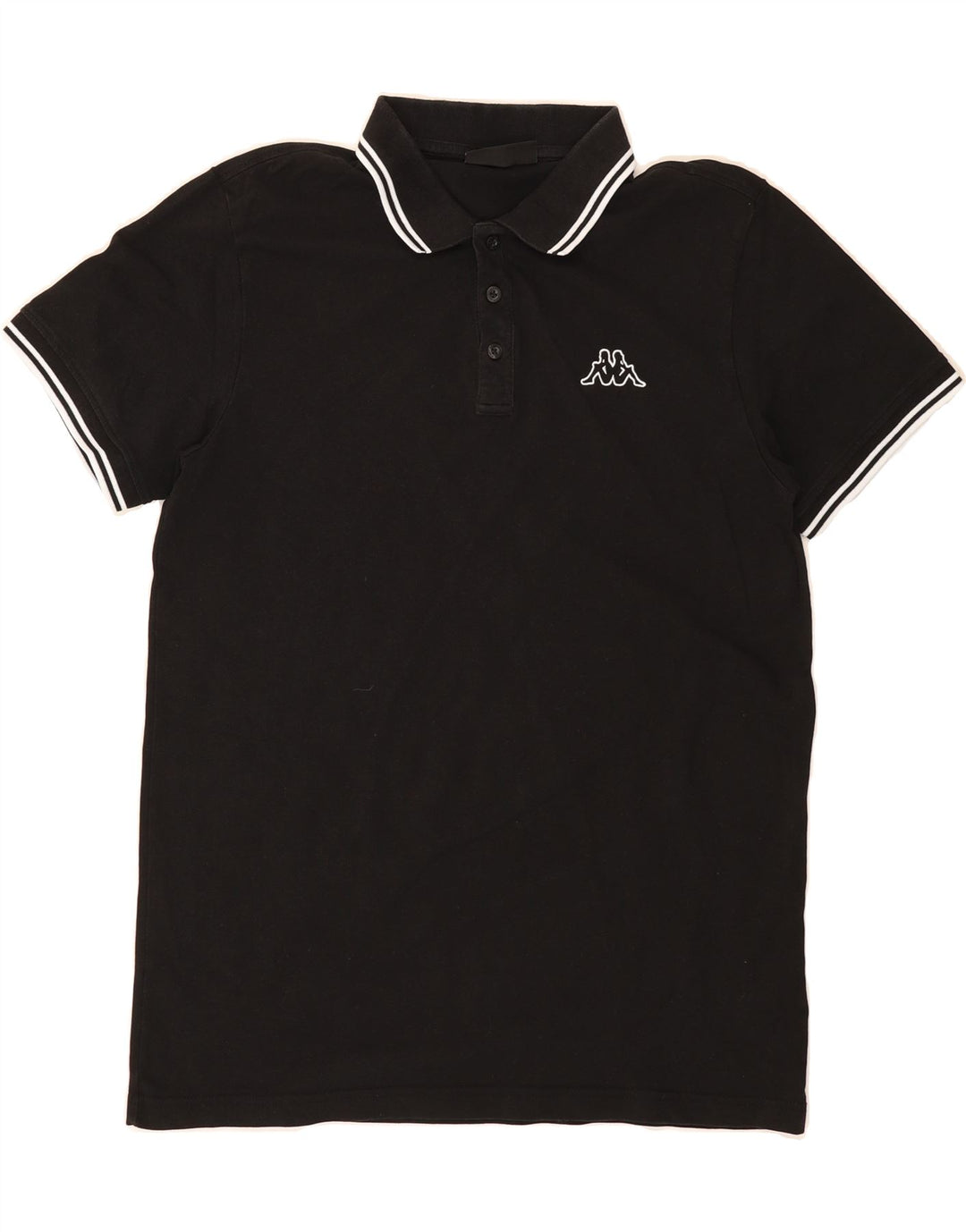 KAPPA Mens Polo Shirt Large Black Cotton Vintage Kappa and Second-Hand Kappa from Messina Hembry 