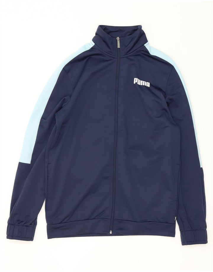 Ανδρική αθλητική φόρμα Puma Μπουφάν Μικρό μπλε Navy Colourblock Πολυεστέρας