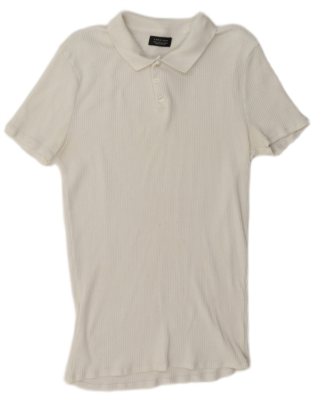 Zara Ανδρικό πουκάμισο Polo XL Λευκό