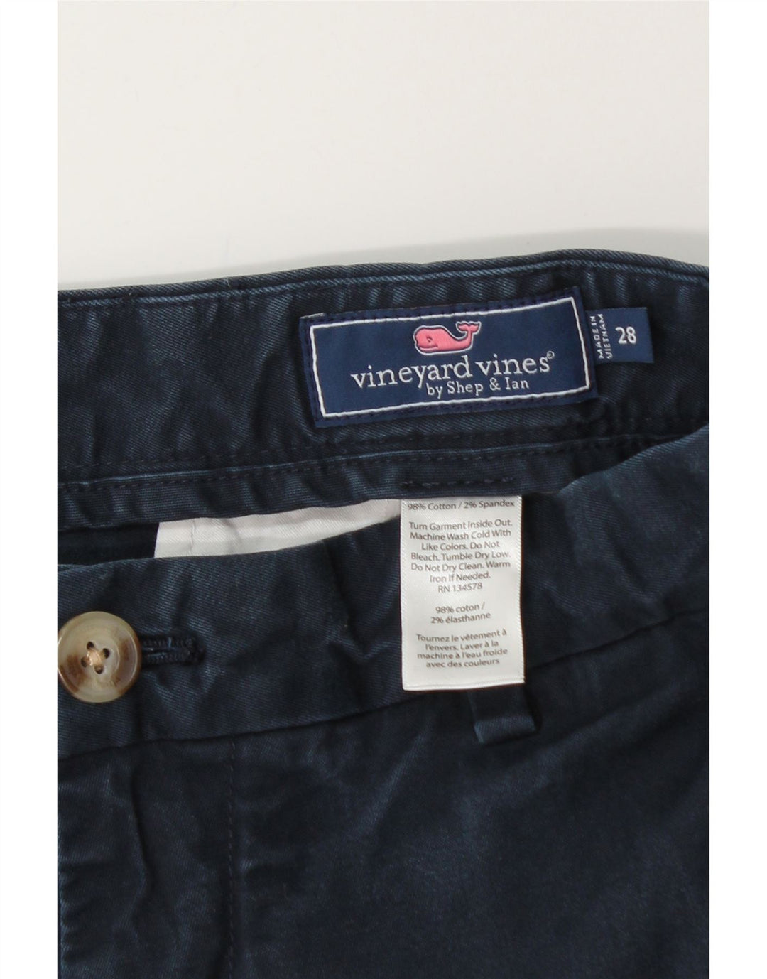 VINEYARD VINES Ανδρικό σορτς Chino W28 Small Navy Blue Cotton