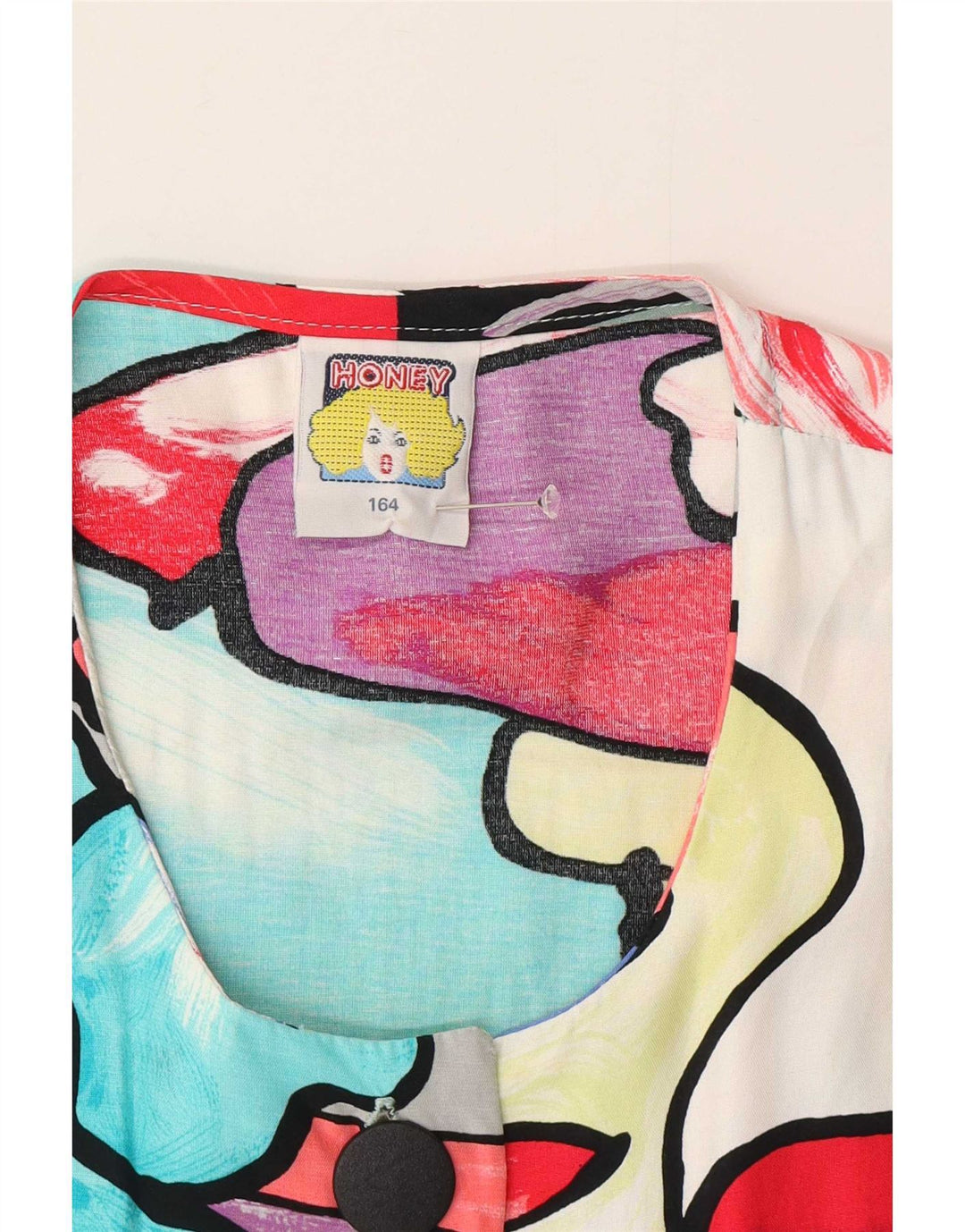 C&A Γυναικείο πουκάμισο Abstract Pattern Μπλούζα UK 16 Large πολύχρωμο