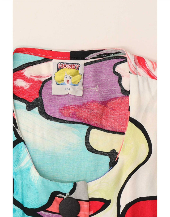 C&A Γυναικείο πουκάμισο Abstract Pattern Μπλούζα UK 16 Large πολύχρωμο