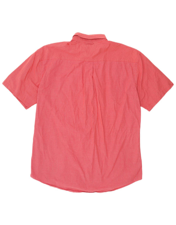 Ανδρικό κοντομάνικο πουκάμισο Tommy Hilfiger XL Red Gingham Cotton